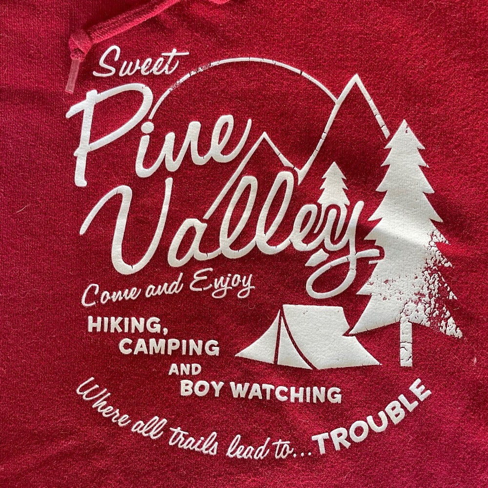 Cheeky Vintage Hoodie hiking, camping, boy watching